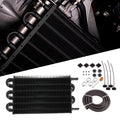 Universal Aluminum Remote Transmission Oil Cooler Kit 6 Rows