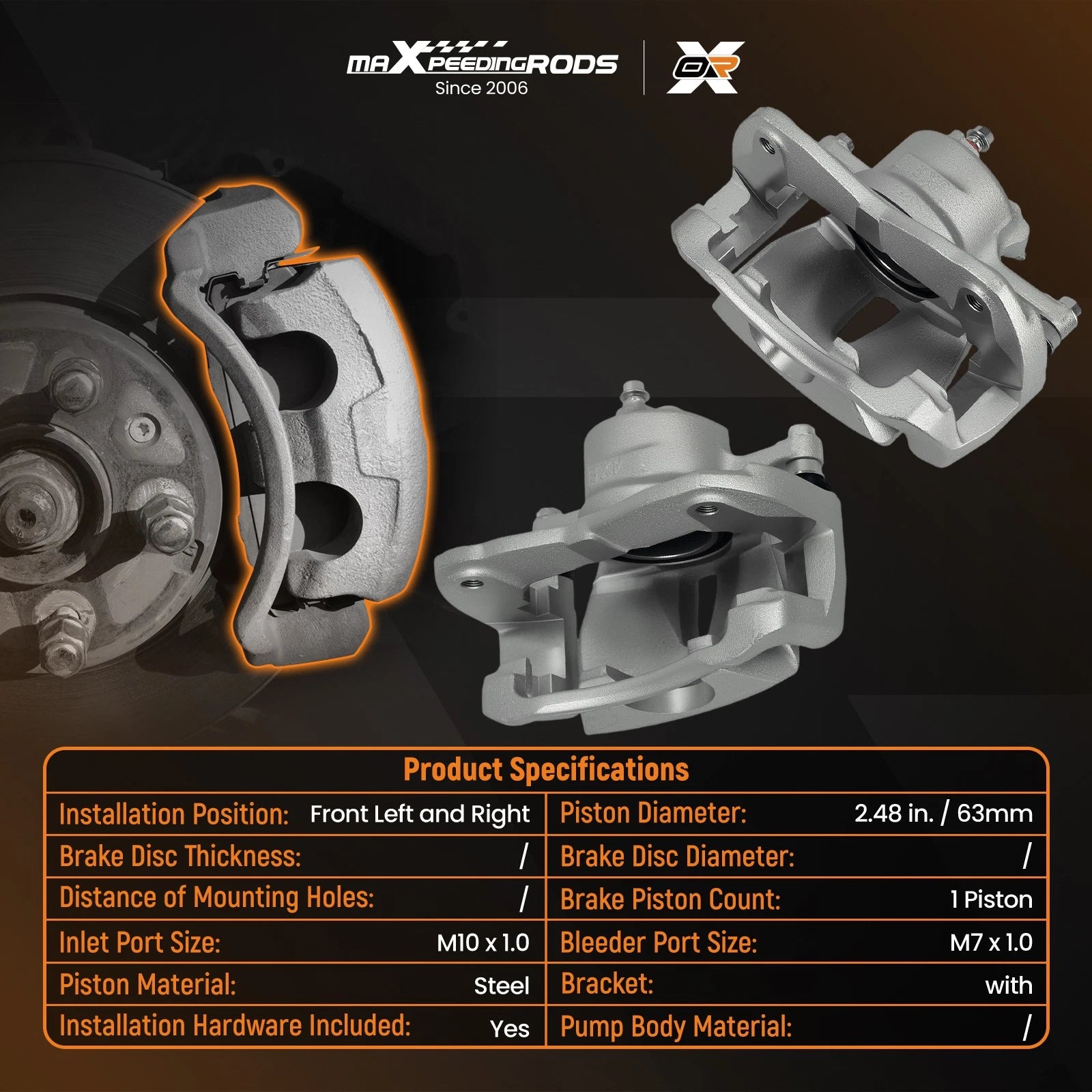 Front Brake Caliper Kit for Toyota RAV4 (2006–2018) 4775042091 4773042091