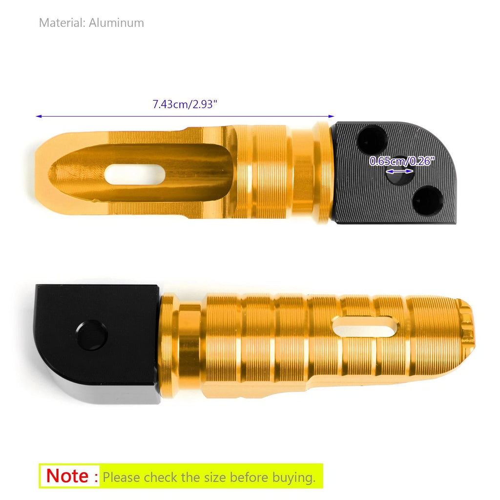 Aluminum Rear Footpegs for Kawasaki Z800 (2013–2016), ZX-10R (2008–2017)
