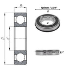Deep Groove Ball Bearing 55x100x21mm for Scooter Skateboard (1Pc)
