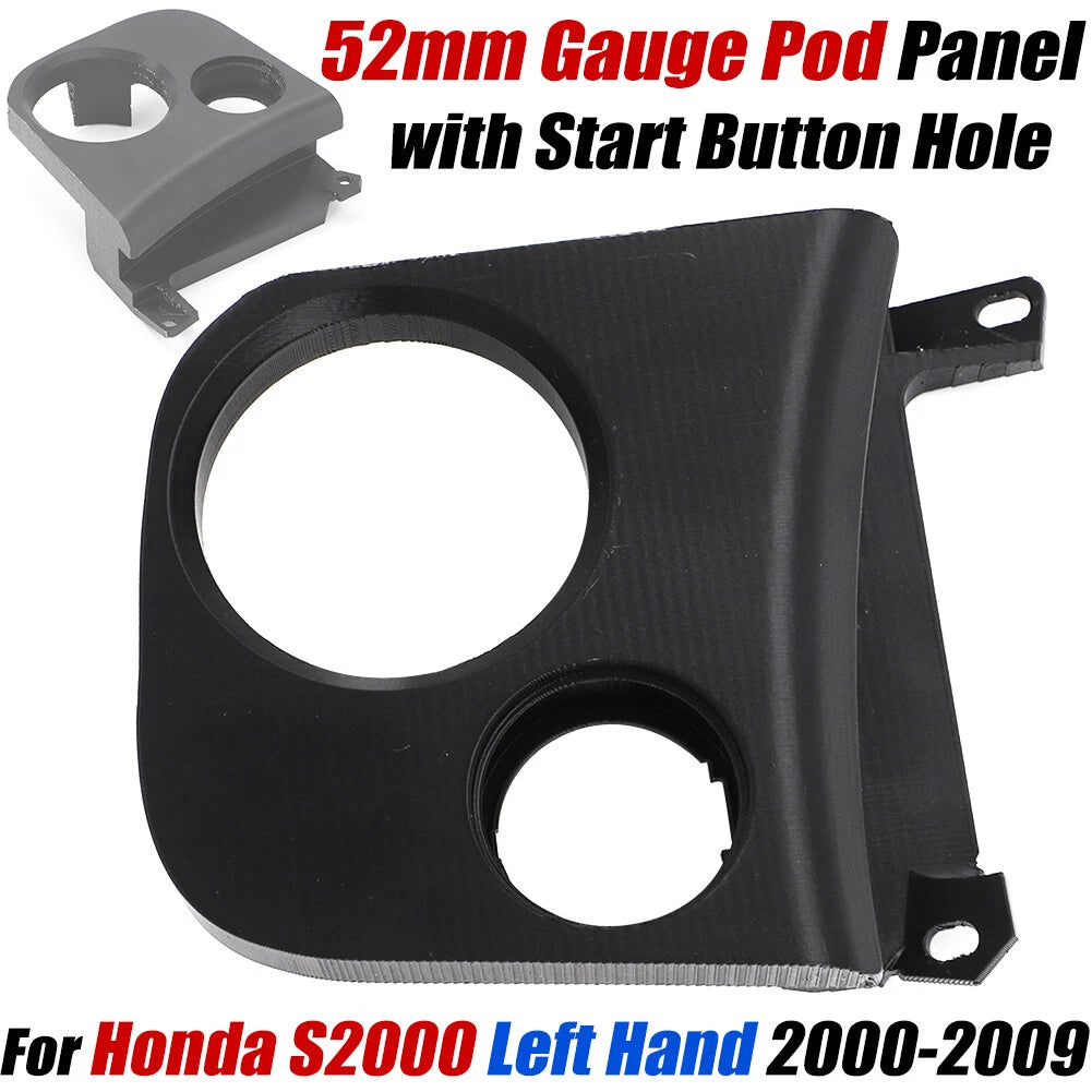 Gauge Pod Mount Bezel Panel for Honda S2000 (2000–2009) 52mm RHD