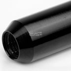 Open-End Aluminum Black Lug Nuts + Adapter M12x1.25 for