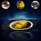 Fog Lights for Honda Civic 4-Dr (2012) - Amber Lens, Switch, Bezel