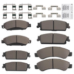 Front & Rear Ceramic Brake Pads Kit for Chevrolet Tahoe/Suburban 1500 (2007–2014)