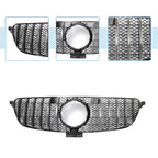Front Upper Bumper Grille for Mercedes-Benz GLE450 2019 Chrome Silver