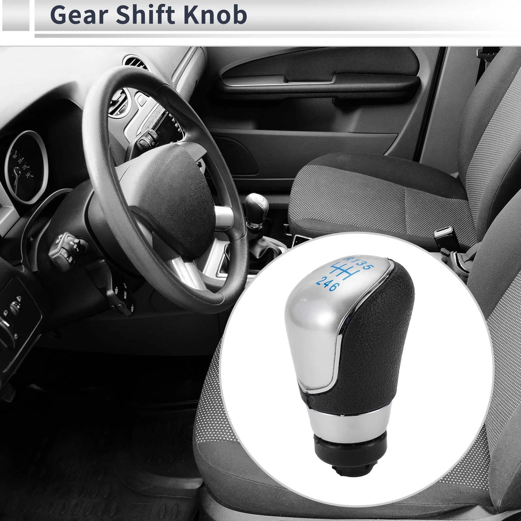 6 Speed Shift Knob for Ford Focus MK2 FL (2008–2011) Blue Black Silver Tone