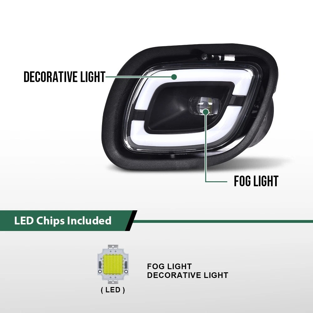 Pair LED Fog Lamps for Freightliner Cascadia (2008–2017)