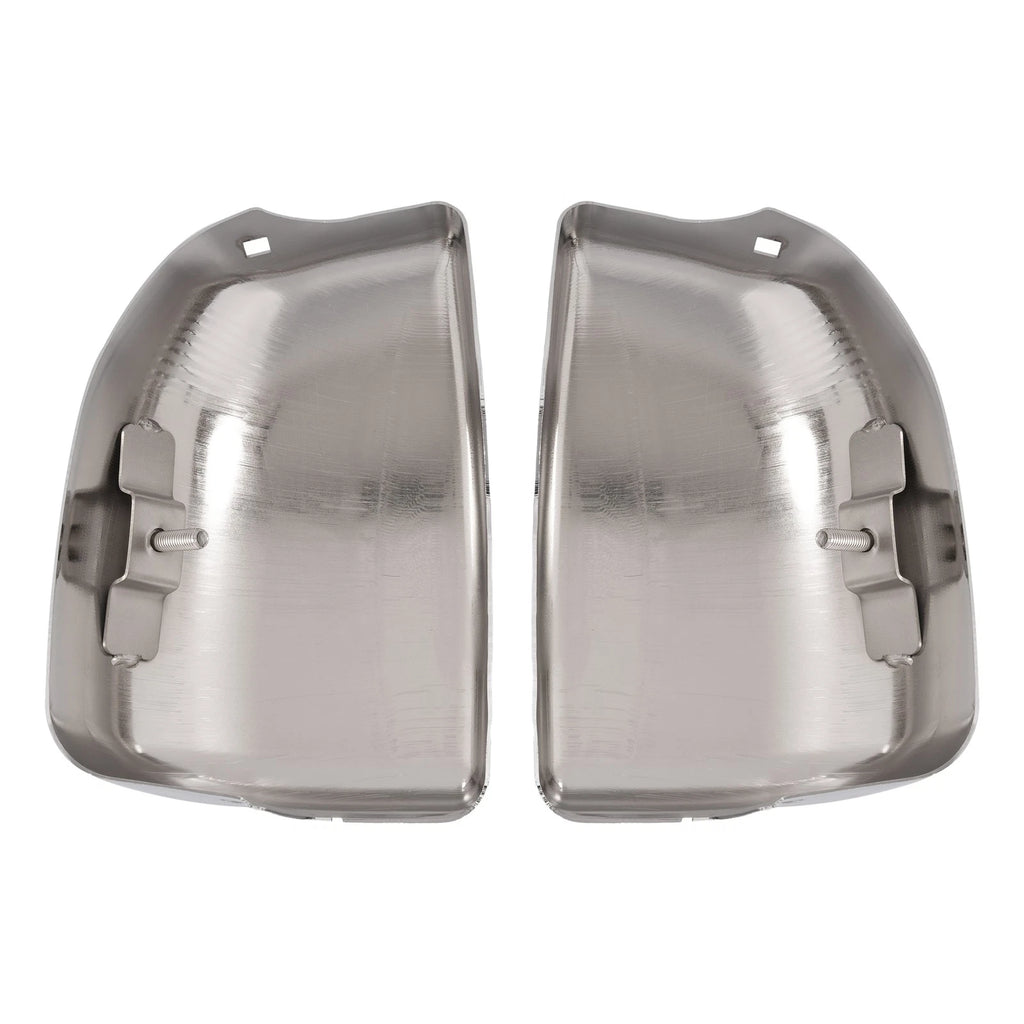 Set of 2 Chrome Front Bumper End Caps for Nissan Pickup (1995–1997)
