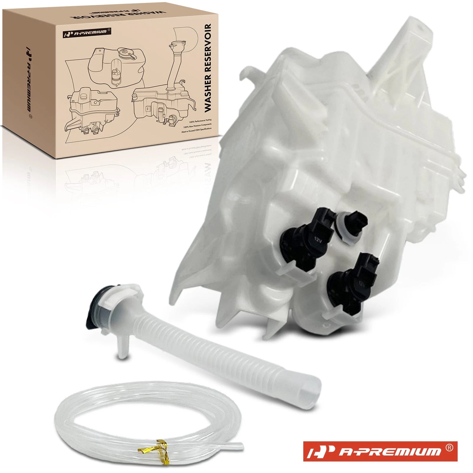 Windshield Washer Reservoir with Cap & Pump for Toyota RAV4 (2009–2012)