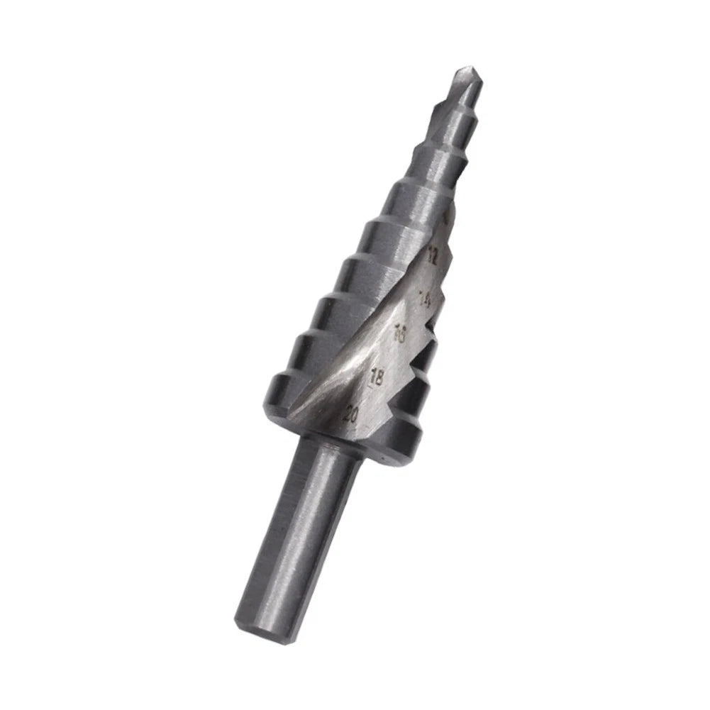 Step Drill Bit Set of 9 HSS Spiral Groove 4-20mm for Fast Chip Removal