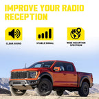 7" Short Black Antenna Mast for Chevy Silverado (2006–2025)