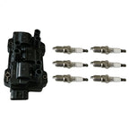 Ignition Coil & 6X Platinum Spark Plug for Chevrolet Silverado 1500 (1999-2023)