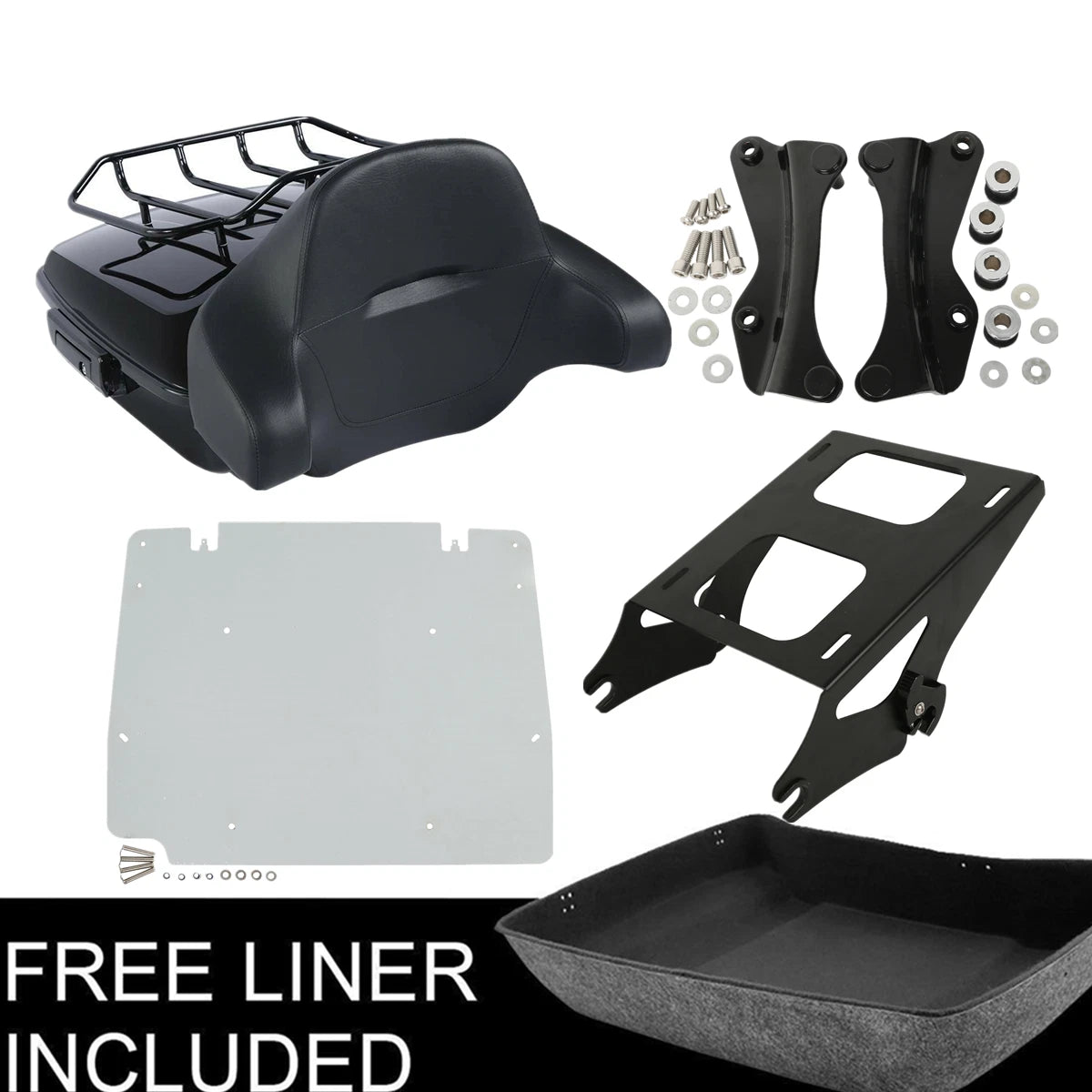 Chopped Trunk Mount Rack Docking Kit for Harley Touring Road Glide (2014–2025)