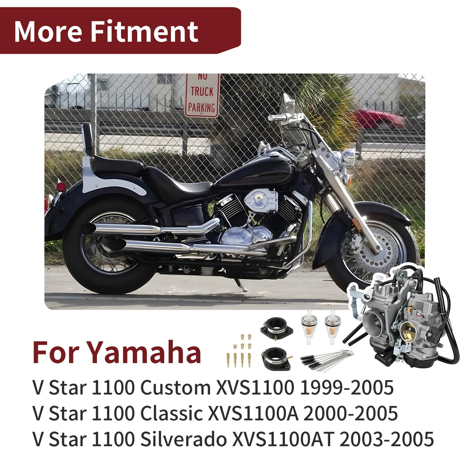 Carburetor and Intake Manifold for Yamaha V Star 1100 Classic (2000–2005)