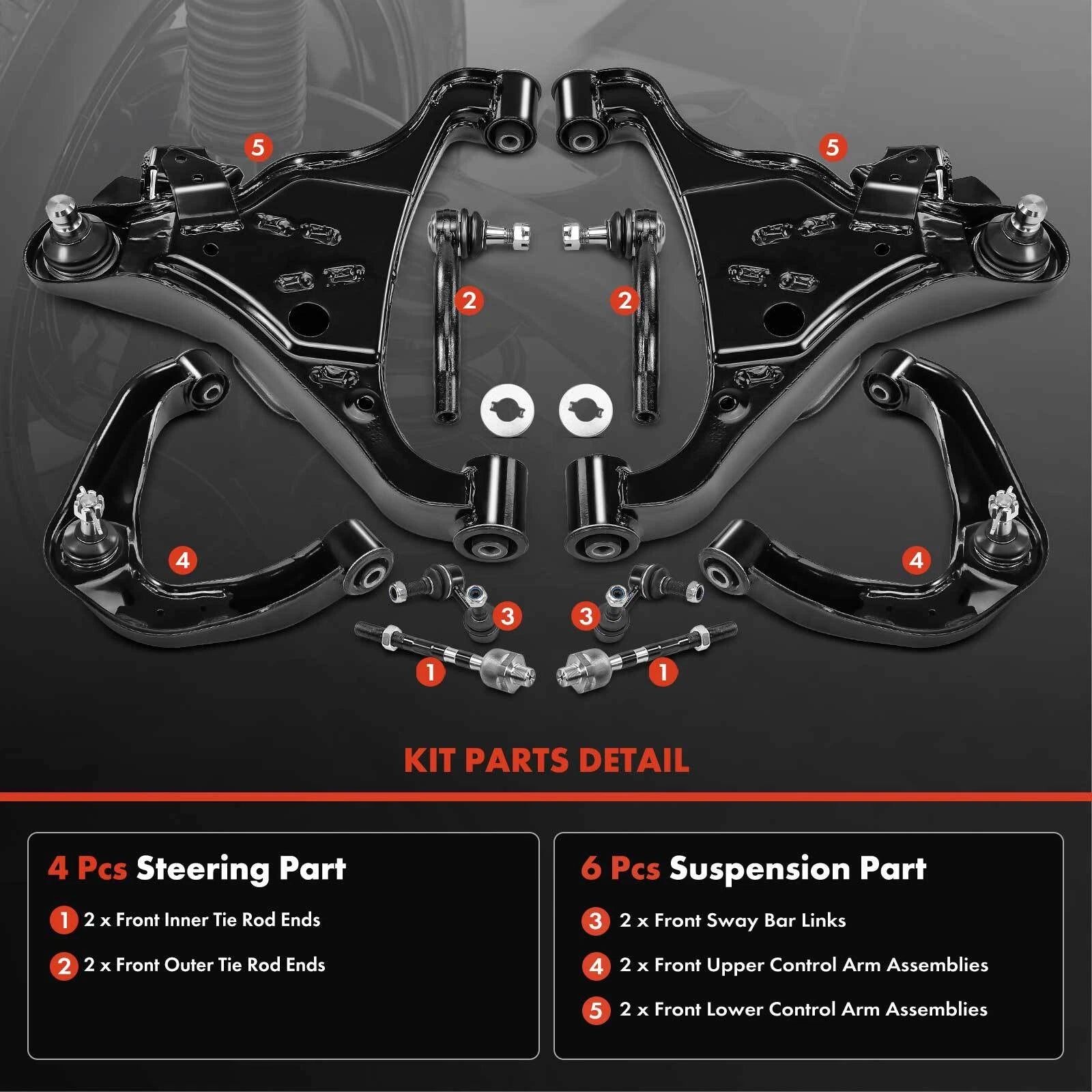 10x Front Control Arm with Ball Joint for Nissan Frontier (2005-2018)