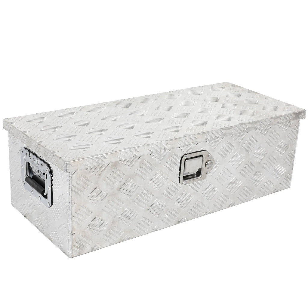 30 Inch Aluminum Trailer Tool Box for Pickup Truck RV (Silver)