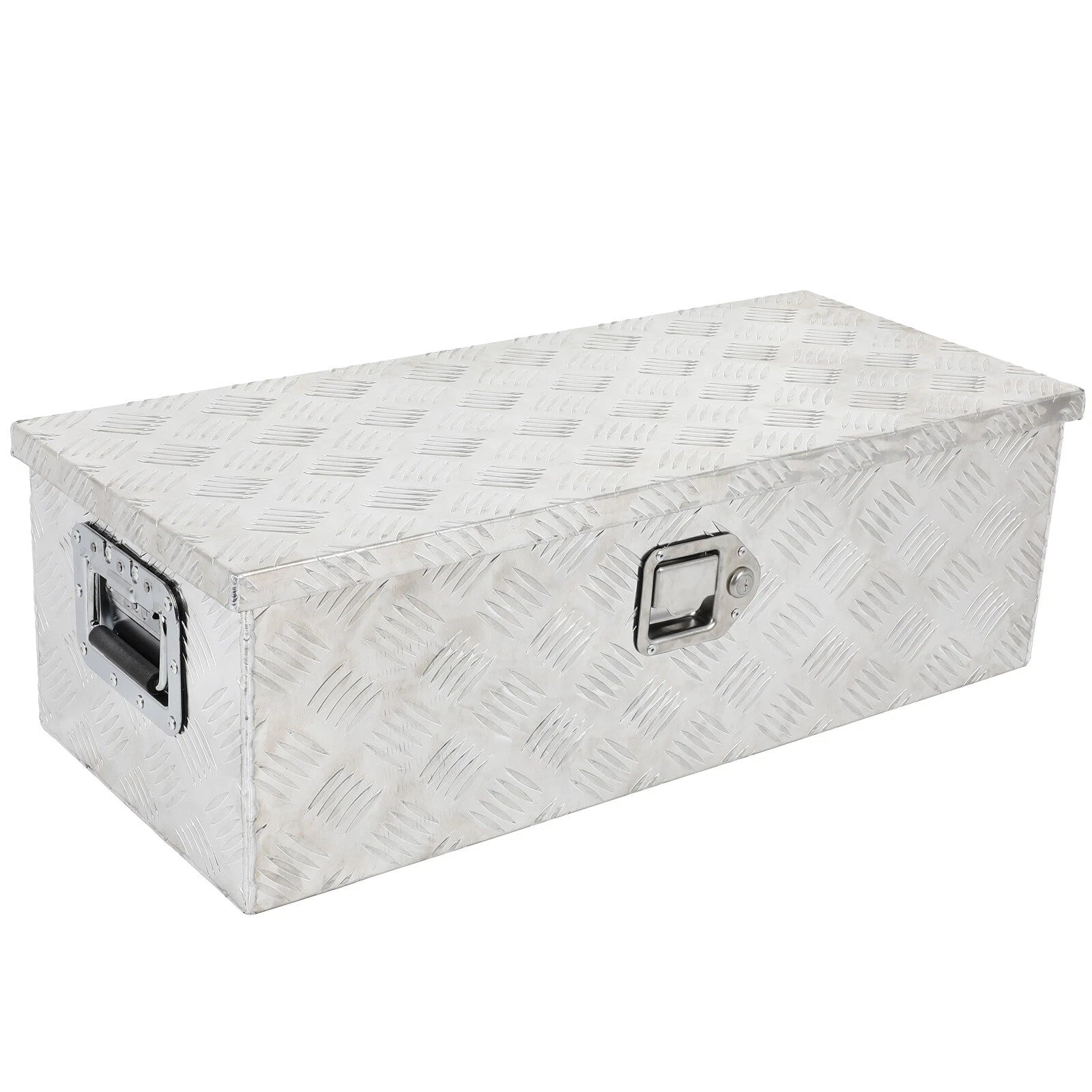 30 Inch Aluminum Trailer Tool Box for Pickup Truck RV (Silver)