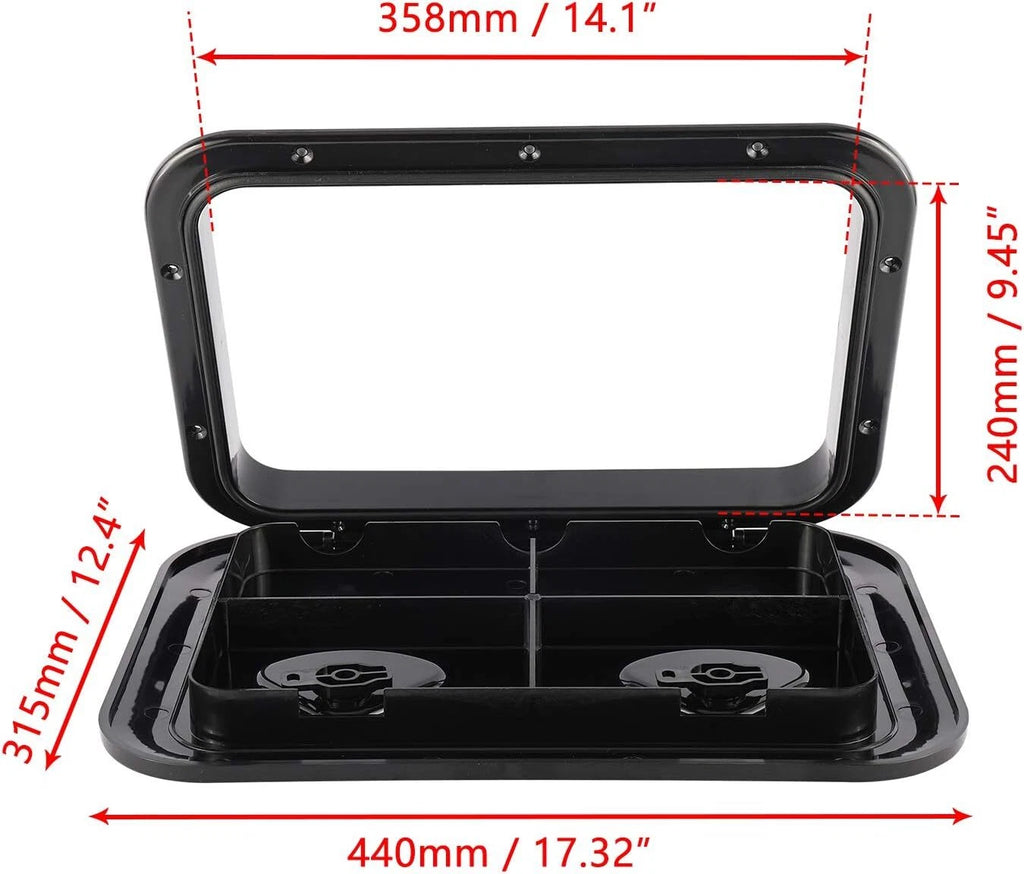 Rectangular Access Hatch for Marine Boat (17-1/4" x 12-3/8")
