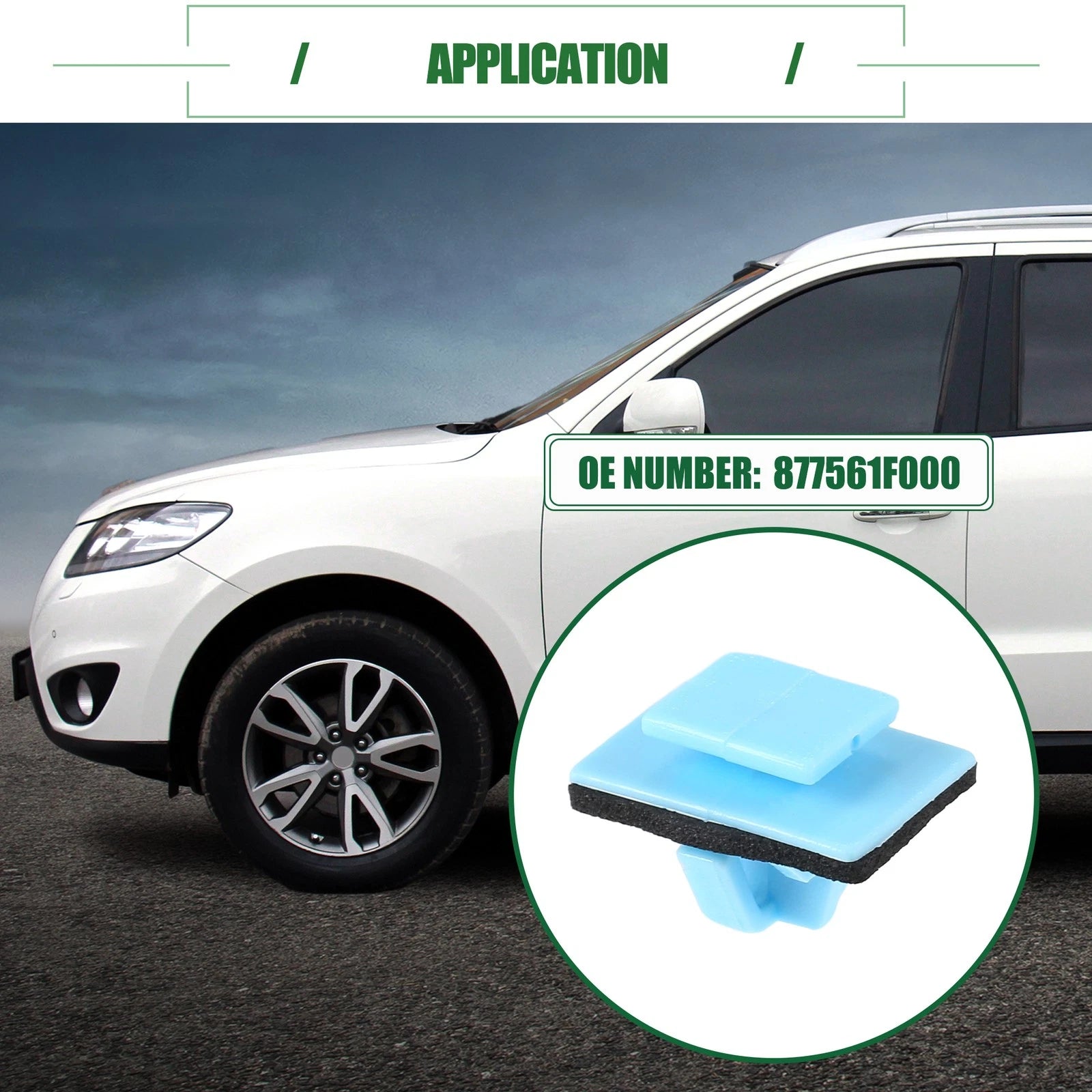80 Pcs Wheel Opening Retainer Clips for Hyundai Santa Fe (2013–2021) No.877561F000