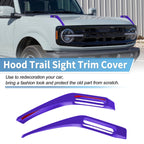 Engine Hood Hinge Cover for Ford Bronco (2021–2024) Purple Trail Sight Trim