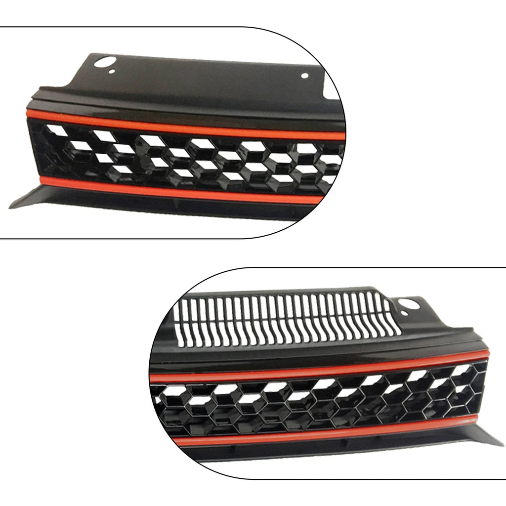 Grille for VW MK6 Golf/GTI/Jetta Sportwagen (2010–2014) Black with Red Trim