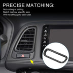 Warning Lamp Button Cover for Honda Vezel RV3/RV4/RV5/RV6 (1Pc, Carbon Fiber Black)