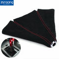 Leather Alcantara Shift Knob Boot Cover for Make Model