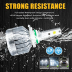 2PC H10 COB LED Fog Light Bulbs for 9145 9140 (12V 6000K White) (Replace)