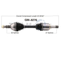 SurTrack CV Axle Shaft for GM (2010–2015) - GM-8276