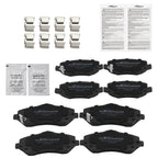 8pcs Ceramic Brake Pads for Jeep Liberty (2008–2012) / Wrangler (2007–2017)