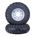 Set of 2 LIBRA ATV Tires & Wheels 27x9-12 6-Ply 4-156 PCD 4+3 Silver