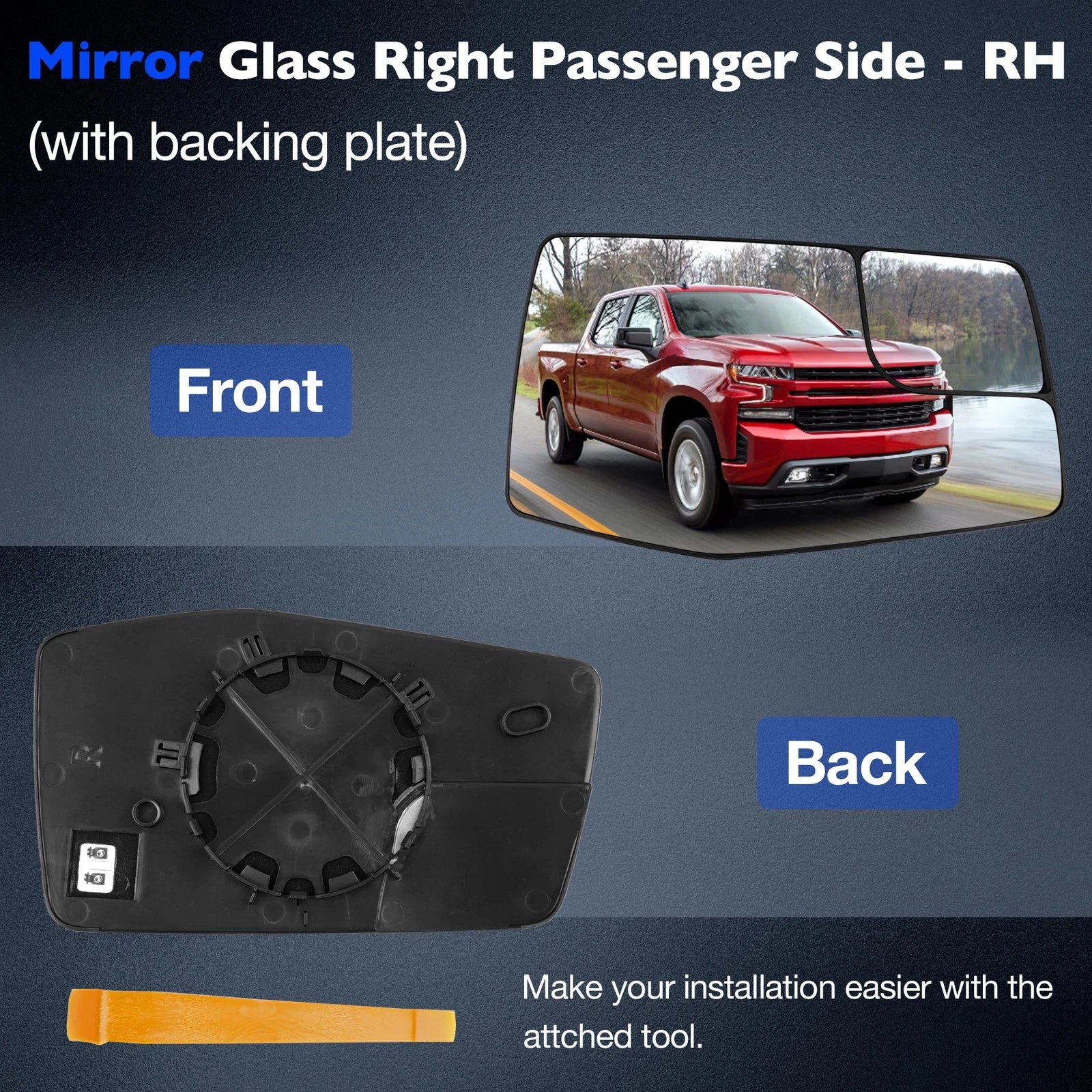 Heated Mirror Glass for GMC Sierra, Chevy Silverado (2019-2025)