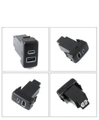 36W Dual Port TypeA/C USB Charger Socket Switch for Toyota Tacoma (2011–2020)
