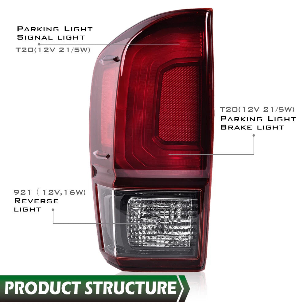 Rear Tail Light Brake Lamp for Toyota Tacoma (2016–2022) Left Side