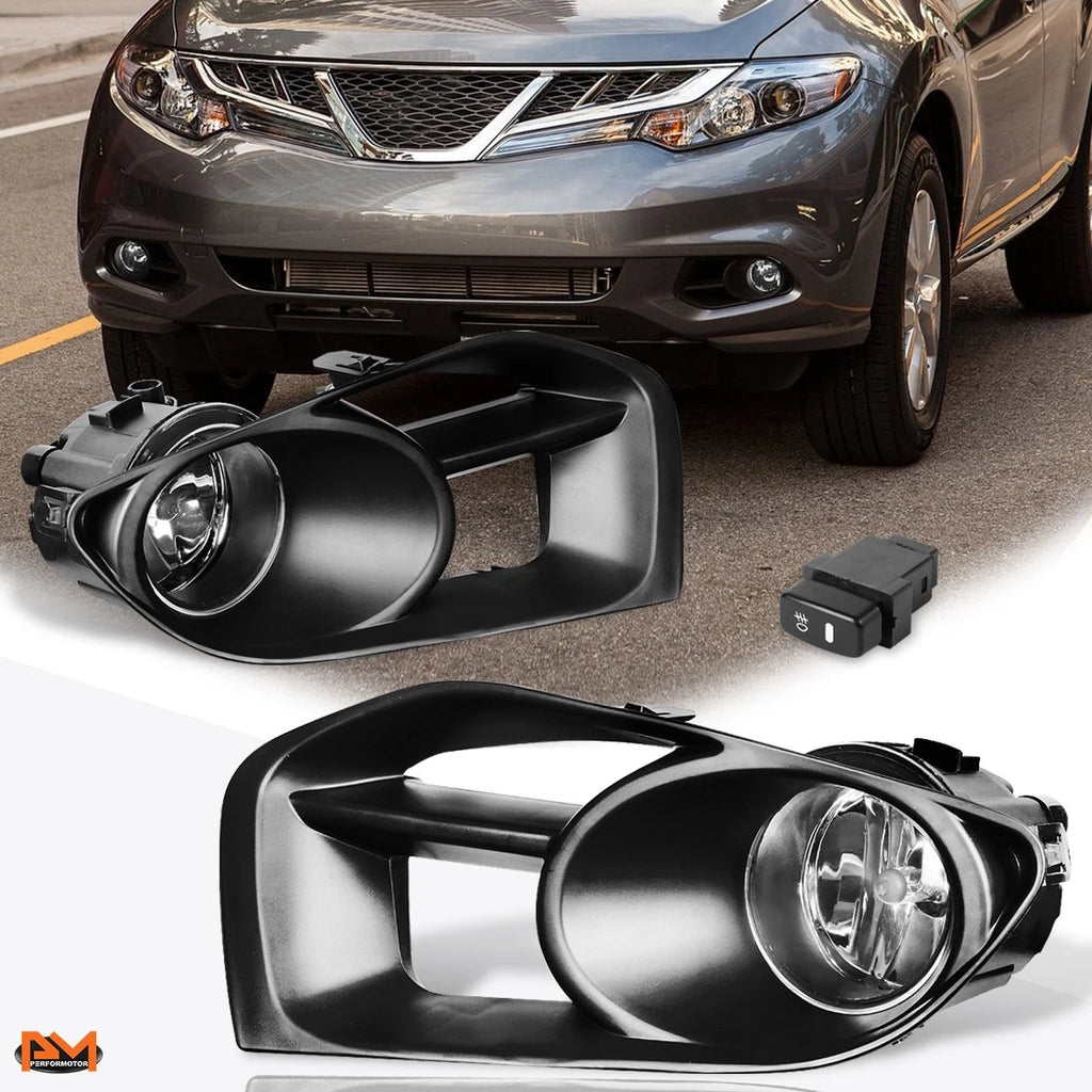 Clear Lens Front Bumper Fog Lights + Switch + Bezel for Murano Z50 (2011–2014)