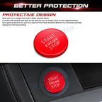 Red Aluminum Engine Push Button Decor Cover for Audi A4 A5 A6 (2009-2019)