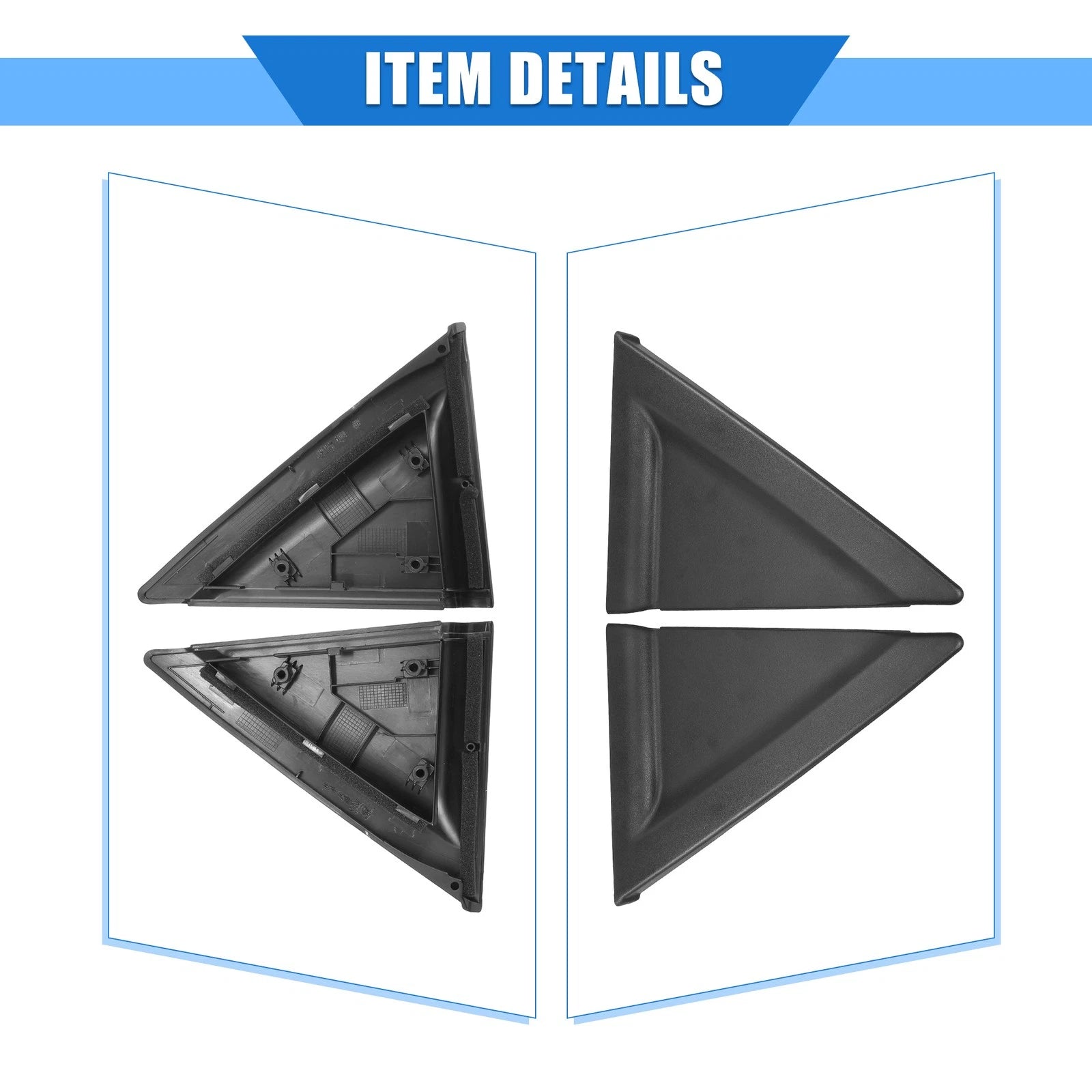 2X Mirror Corner Triangle Fender Cover for Kia Spectra (2004–2009)