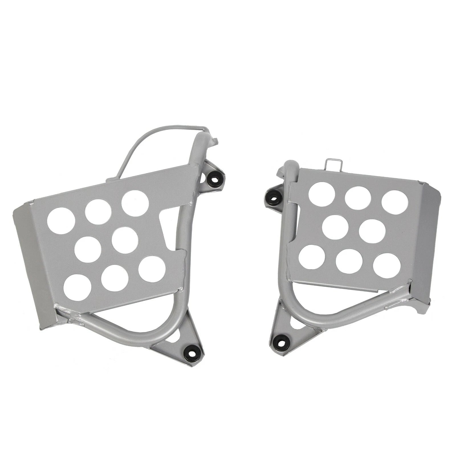 Set of 2 Heel Guard Footrests with Black Nerf Bars for Yamaha Banshee (1987–2006)