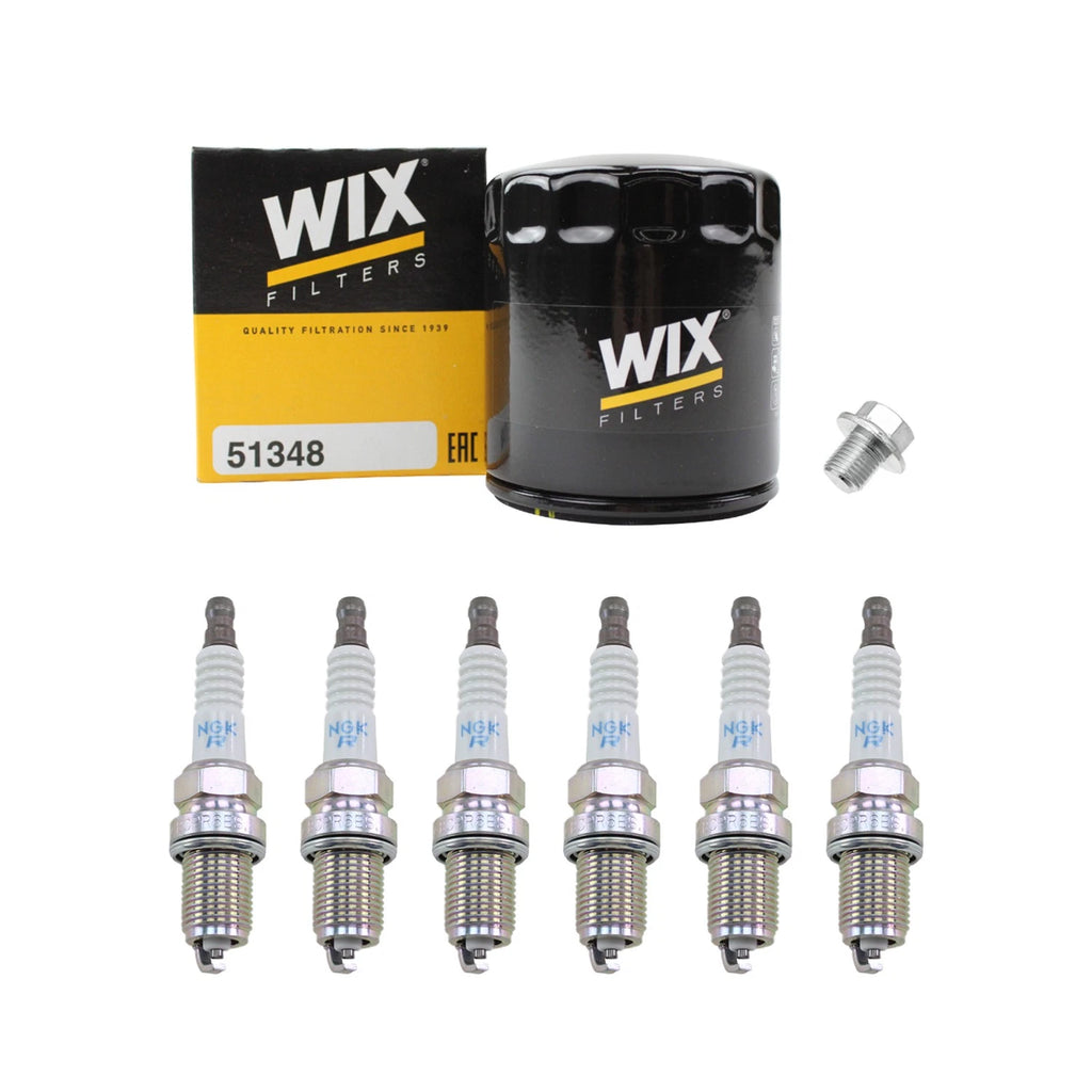 Wix Engine Oil Filter & NGK 6 Spark Plugs for Toyota Camry ES250 (1992–1996)