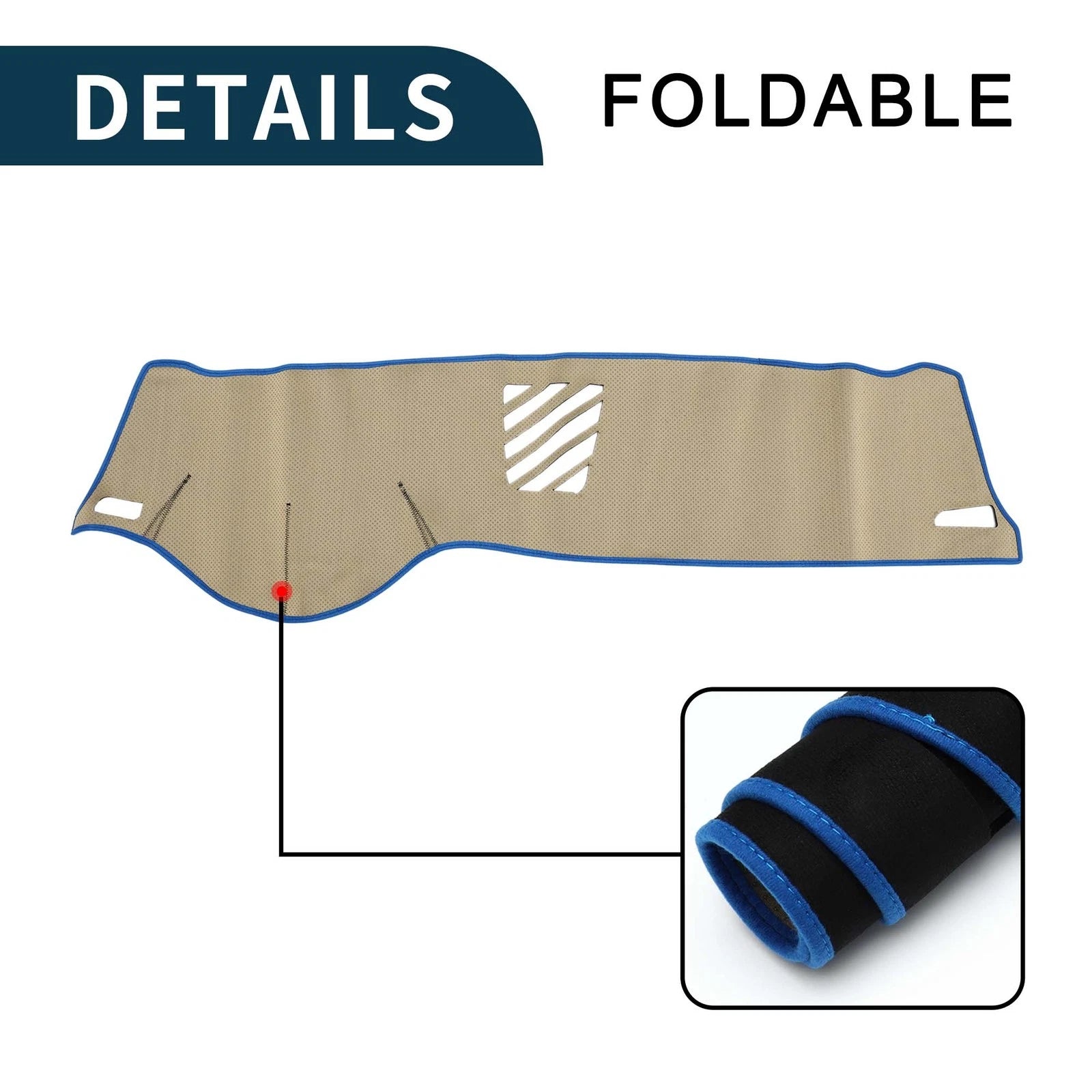 Dashboard Cover Mat for BMW 5 Series F10 F11 (2010–2017) Black Blue