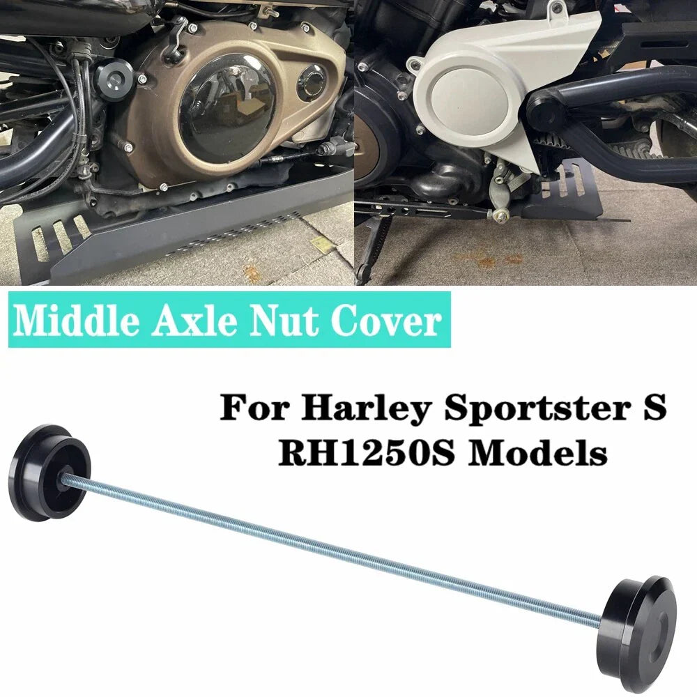 Aluminum Middle Axle Nut Covers for Harley Sportster S 1250 RH1250S (2021-24)