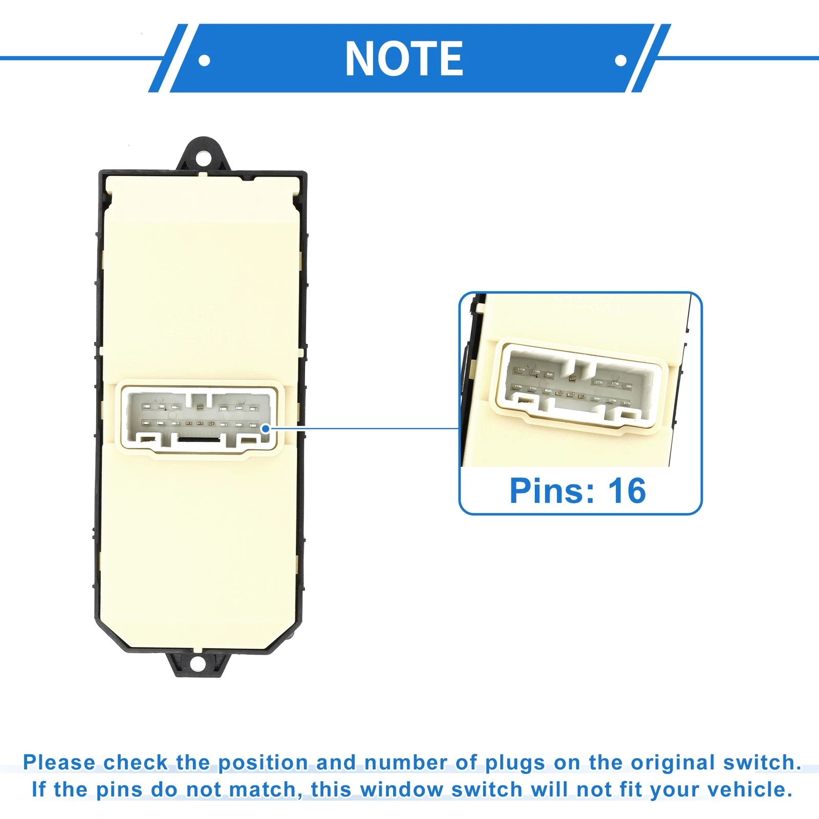 Power Window Switch for Toyota Avanza (No. 84820BZ170) (2010–2023)