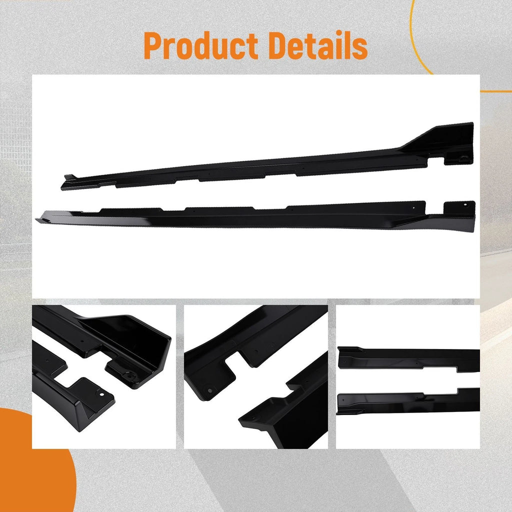 2X Side Body Panel Kit for Honda Civic Sedan Hatchback (2016-2021) Black