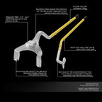 3Pcs Tire Changing Mount/Demount Tool for Vehicles (17.5"-24.5")