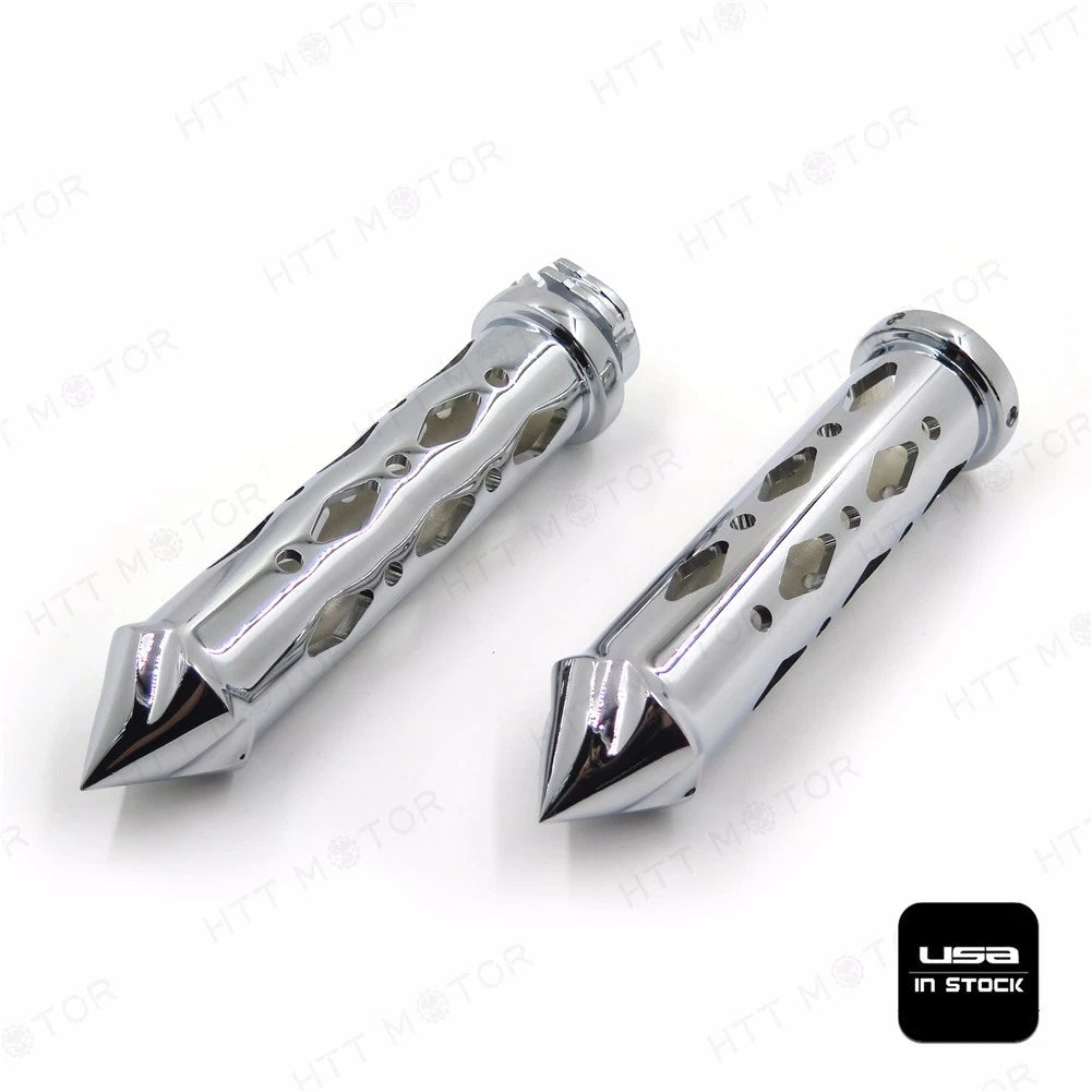 Chrome Spike Hand Grip for Harley XL Sportster Road King (25mm 1")