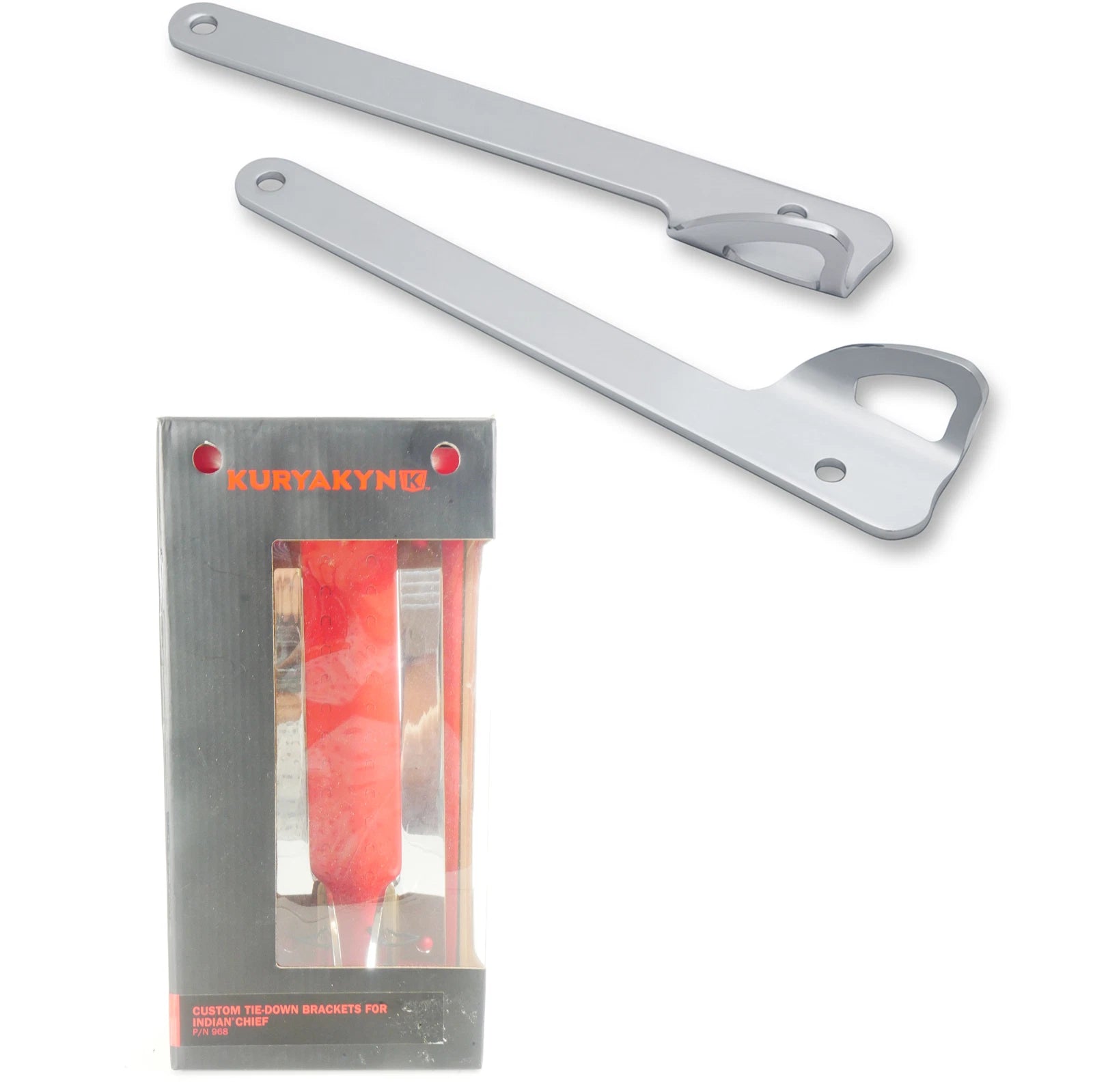 Chrome Tie-Down Brackets for Indian Chief (2014–2020) Kuryakyn 968