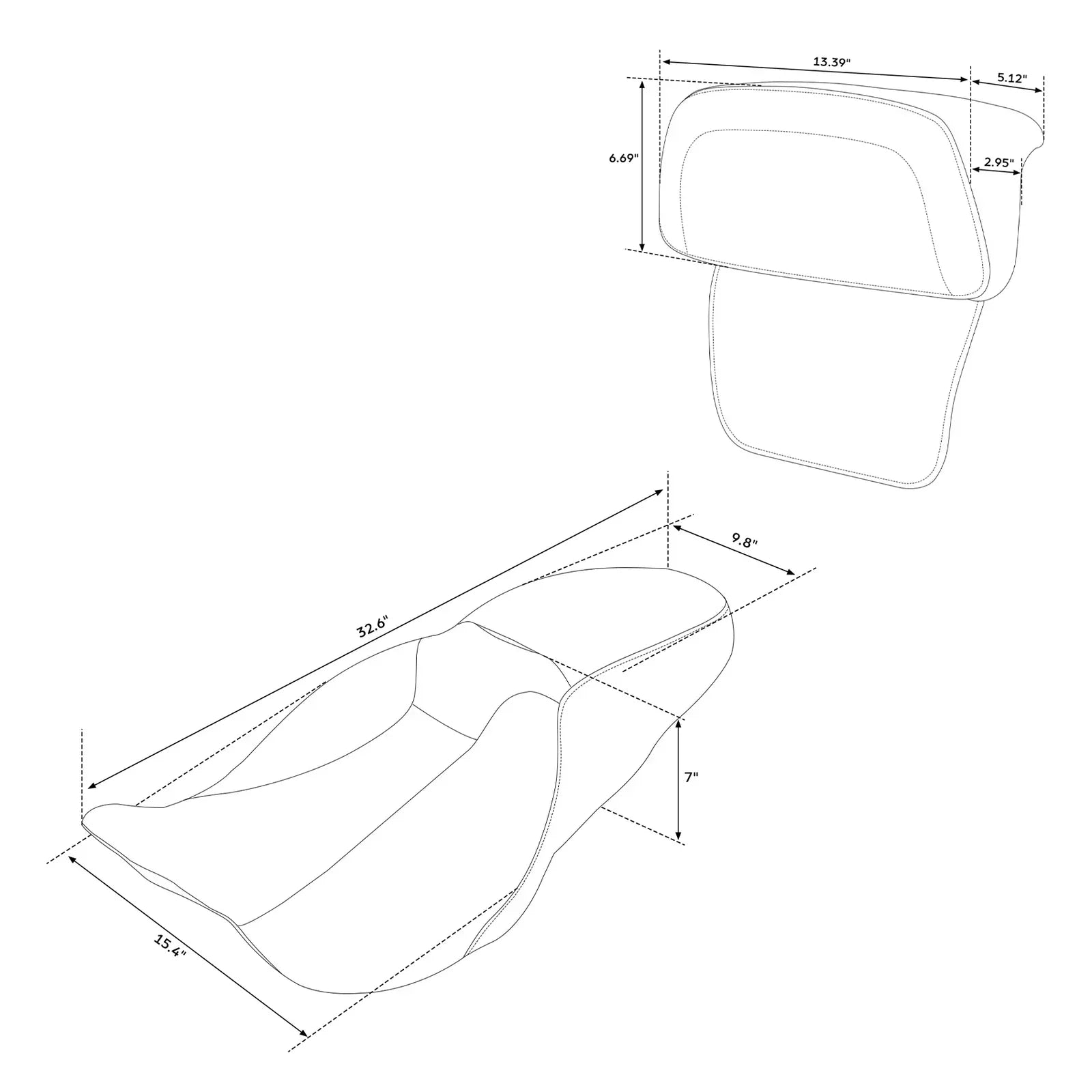 Seat Backrests Pad for Harley Street Glide (2014-2023)