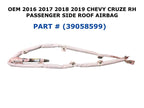 Right Side Roof Airbag for Chevy Cruze (2016–2019) 39058599