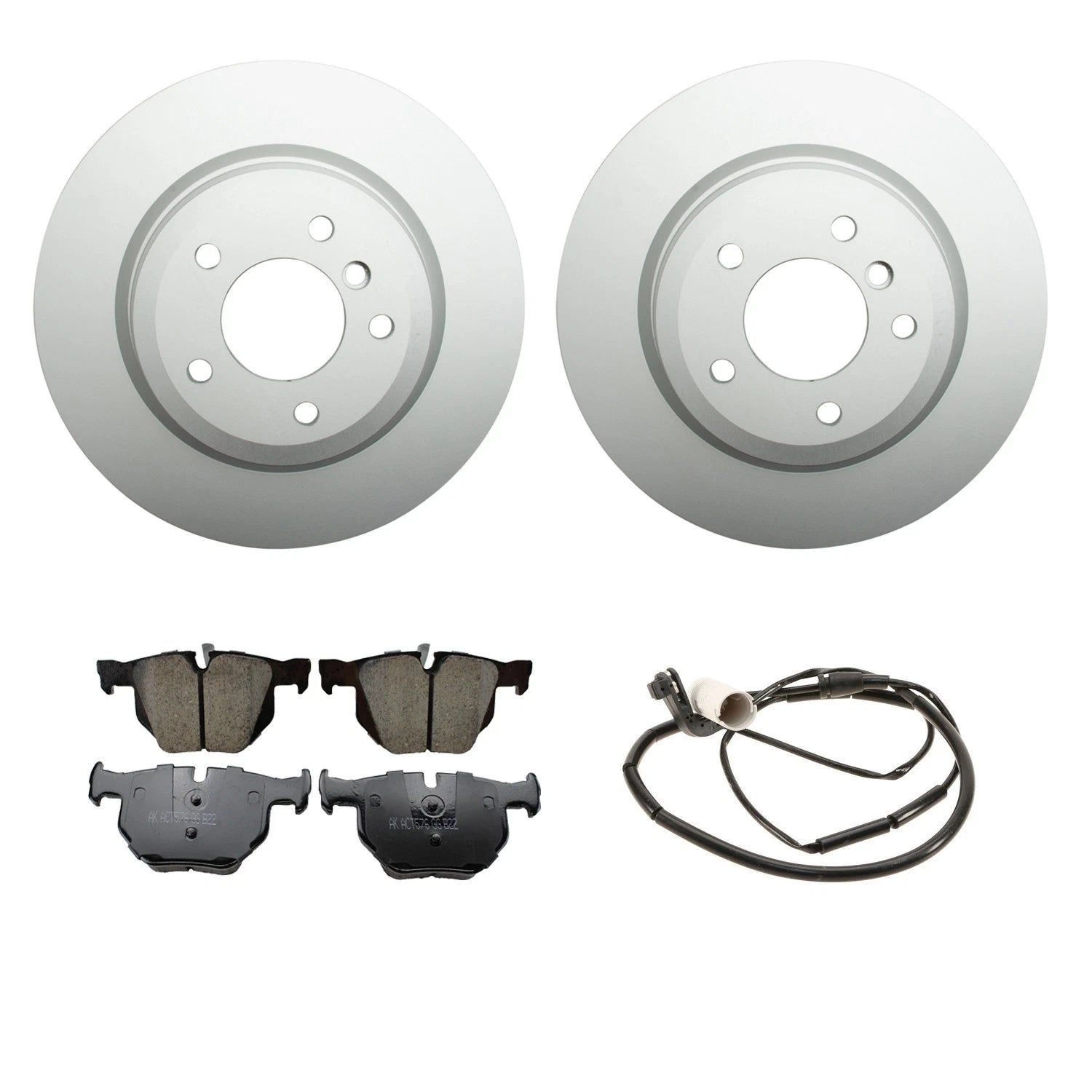 Hella Rear Rotor & Akebono Euro Ceramic Disc Brake Pad Kit for BMW 335i (2007–2013)