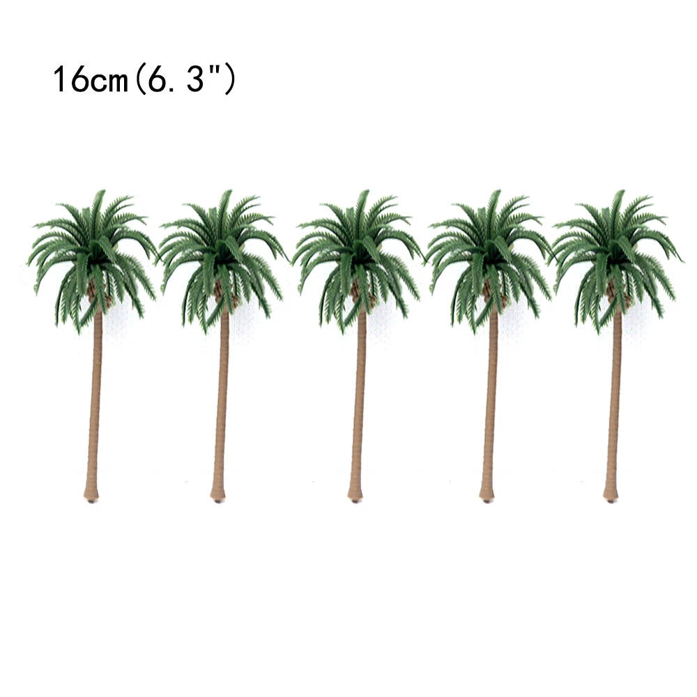 15Pcs Coconut Palm Trees for Garden Park Railroad Landscape